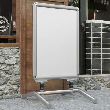 SEATTLE | Plakatständer | A1 | Grau | Premium | Doppelseitig