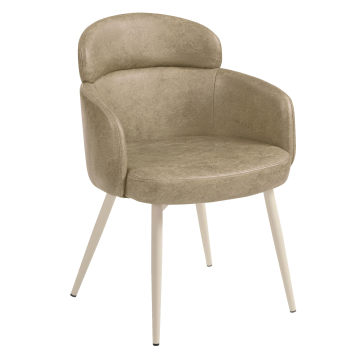 SELINA | Hotel Stuhl | Leder | Beige