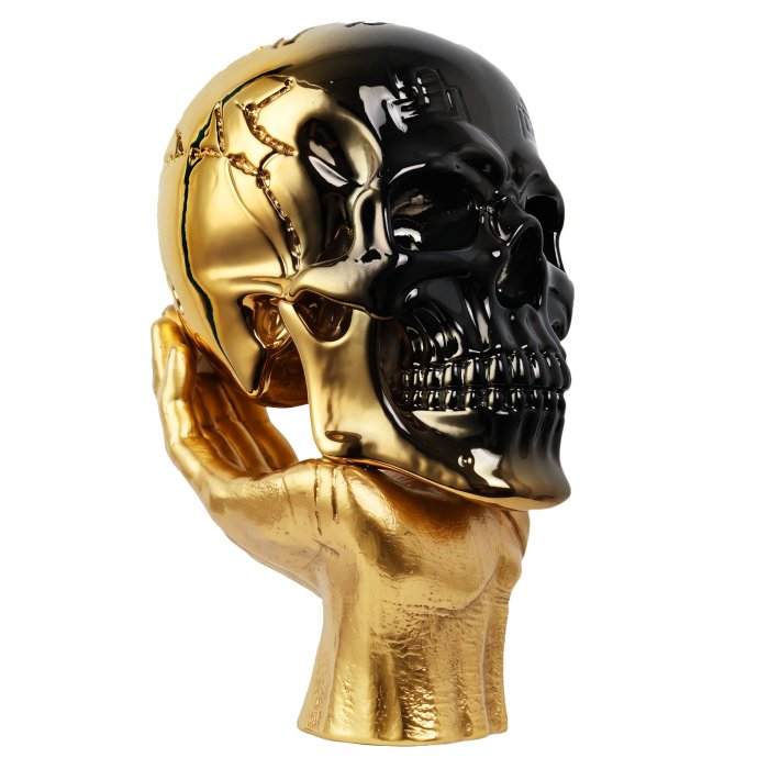 SKELETON | Deco | 18 x 24 x 34 cm | Gold/Schwarz