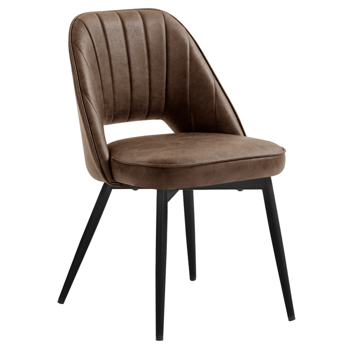 Sophie | Hotel Stuhl | Braun | Leder