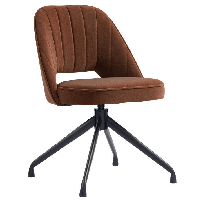 Sophie | Sedia da hotel | Bronzo rosso | Velluto | Base girevole