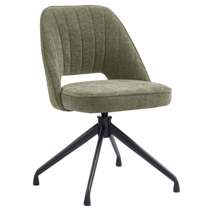 Sophie | Silla de hotel | Verde | Tela/Textil | Base giratoria