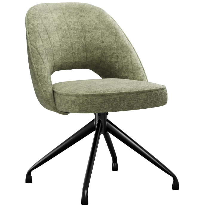 Sophie | Hotel Chaise | Vert | Tissu/Textile | Pied pivotant