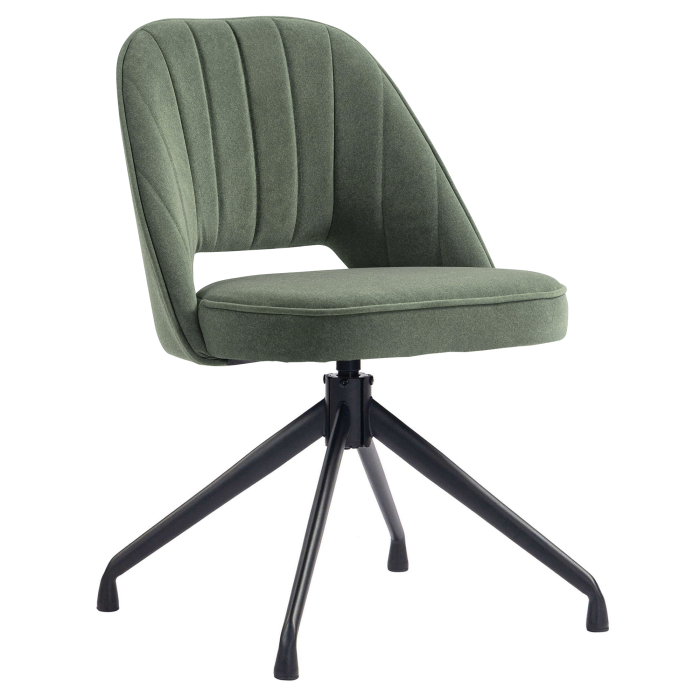 Sophie | Fauteuil d'hôtel | Vert | Velours | Pied pivotant