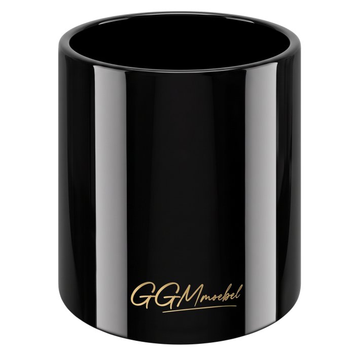 SOFIA | Glas Vase | Ø : T 12 x 12cm | Schwarz