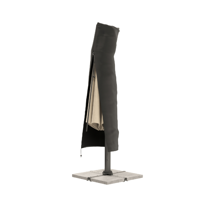 SUN MARINO | Parasoll | Runt | Ø 300 cm | Taupe | LED | + stativ & skydd SUN MARINO | Parasoll | Runt | Ø 300 cm | Taupe | LED | + stativ & skydd