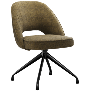 Sophie | Hotel Chair | Brown | Fabric/Textile | Swivel Base