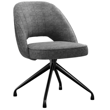 Sophie | Hôtel Chaise | Gris | Tissu/Textile | Pied pivotant