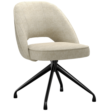 Sophie | Hôtel Chaise | Taupe | Tissu/Textile | Pied pivotant