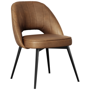 Sophie | Chaise d'hôtel | Brun | Cuir