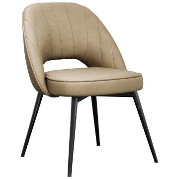 Sophie | Silla de hotel | Beige | Cuero
