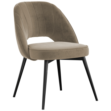 Sophie | Hotel Stuhl | Taupe | Samt