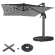 SUN LUIS | Parasoll | Kvadratisk | B:D 300 x 300 cm | Svart | LED | +Stativ