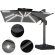 SUN PIETRO | Parasoll | Torget | B: D 300 x 300 cm | Svart | LED-er
