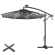 SUN LUCA | Parasol | Rund | Ø 300 cm | Sort | LED | +Stativ