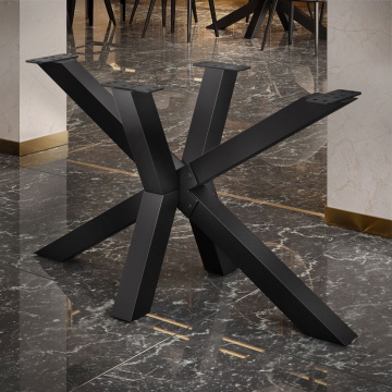 SPIDER | Bistro tafelonderstel | 128 x 58 cm | Hoogte: 72 cm | Zwart