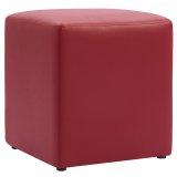 CUBO | Bistro Sitzwürfel | Rot | Leder