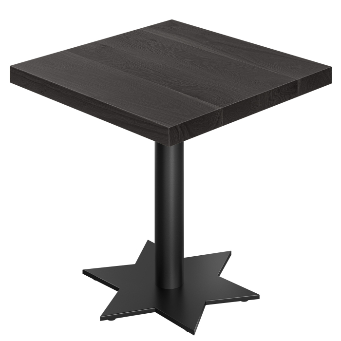 SS | Bistro Tisch | B:T 70 x 70 | H 76 cm | Schwarz | Gestell: Schwarz