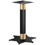 STAR | Bistrobordsram | Guld/Svart | Höjd: 72 cm | Pelare: Ø 7,6 cm | Bas: Ø 50 cm