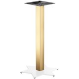STAR | Estructura para mesa de bistró | Dorado/Blanco | Altura: 105 cm | Columna: 8 x 8 cm | Base: Ø 50 cm