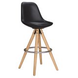 STELA | Designer Barkruk | Zwart | Leder