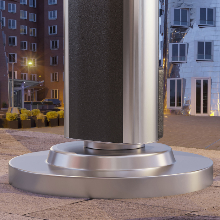 LUCIO | Frittstående terrassevarmer | rustfritt stål | 2000W | 3 varmetrinn | H: 148 cm