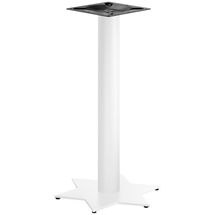 STAR | Bistro Ståbordstativ | Hvit | Høyde: 105 cm | Søyel: Ø 7,6 cm | Fot: Ø 50 cm