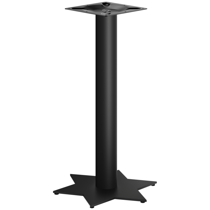 STAR | Bistro Stehtischgestell | Schwarz | Höhe: 105 cm | Säule: Ø 7,6 cm | Fuß: Ø 50 cm