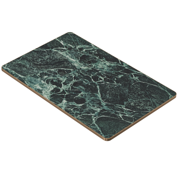 STONE | Gastro Sinterstein Tischplatten | 130 x 80 x 1,5 cm | Grün Marmor | Rechteckig