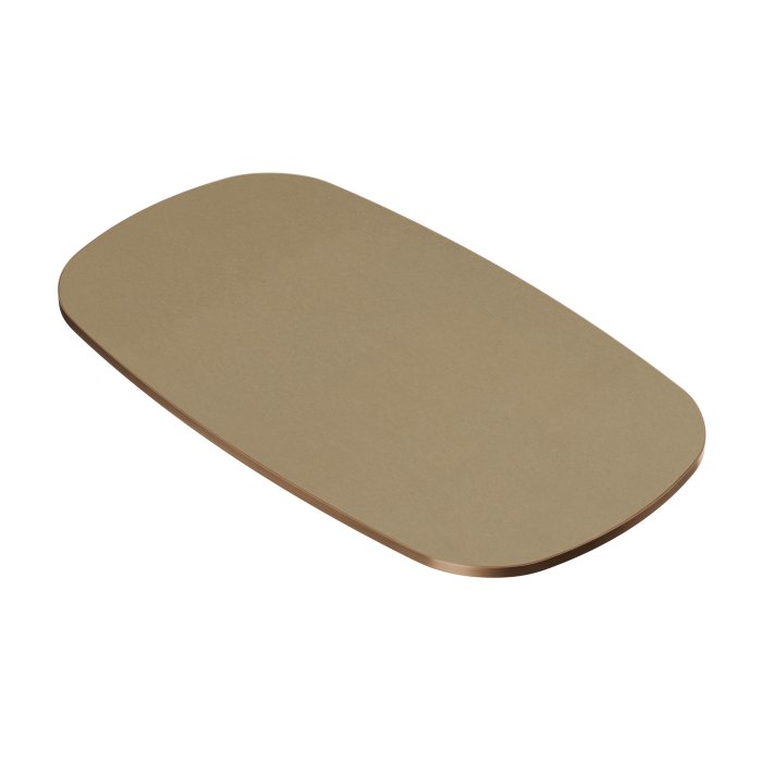 STONE | Gastro Sinterstein Tischplatten | 130 x 80 x 1,5 cm | Cappuccino | Dänisch Oval