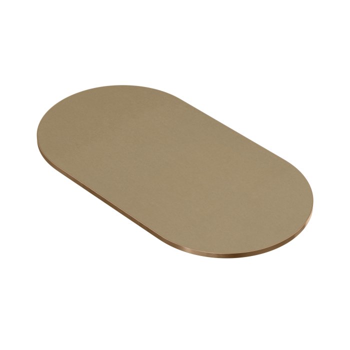 STONE | Gastro Sinterstein Tischplatten | 130 x 80 x 1,5 cm | Cappuccino | Oval Rund