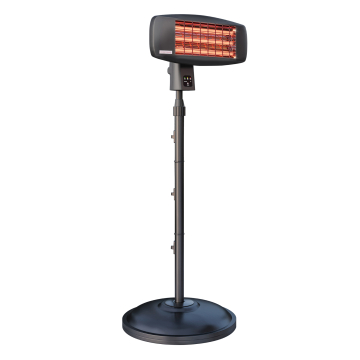 XAVIER | Riscaldatore a piedi da esterno | Nero | 2000W | 3 impostazioni di calore