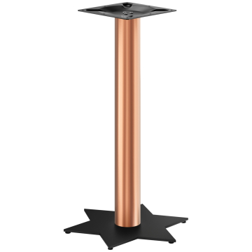 STAR | Bistro tafelframe | Koper/Zwart | Hoogte: 105 cm | Kolom: Ø 7,6 cm | Voet: Ø 50 cm