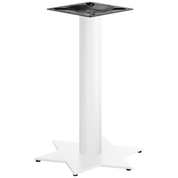 STAR | Pied de table bistro | Blanc | Hauteur : 72 cm | Colonne : Ø 7,6 cm | Base : Ø 50 cm