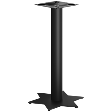 STAR | Bistro Stehtischgestell | Schwarz | Höhe: 105 cm | Säule: Ø 7,6 cm | Fuß: Ø 50 cm