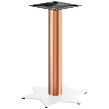 STAR | Struttura tavolo bistrot | Rame/Bianco | Altezza: 72 cm | Colonna: Ø 7,6 cm | Base: Ø 50 cm