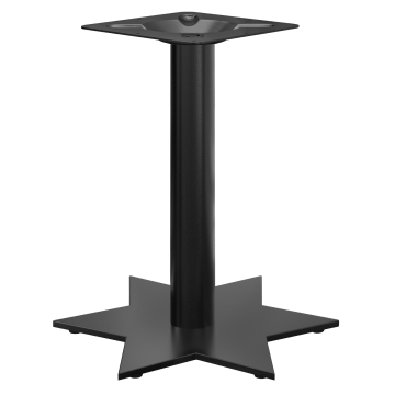 STAR | Stolik bistro | Czarny | Wysokość: 72 cm | Kolumna: Ø 7,6 cm | Podstawa: Ø 50 cm