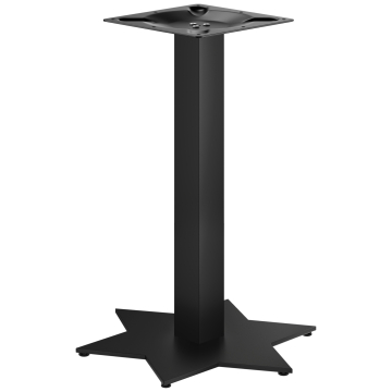 STAR | Bistrobordsram | Svart | Höjd: 72 cm | Pelare: 8 x 8 cm | Bas: Ø 50 cm