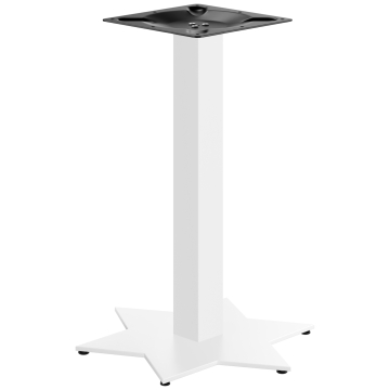 STAR | Structure de table bistro | Blanc | Hauteur : 72 cm | Colonne : 8 x 8 cm | Base : Ø 50 cm