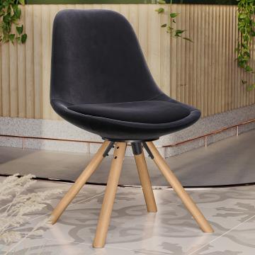STELA | Stoel Van Fluweel | Zwart | Fluweel