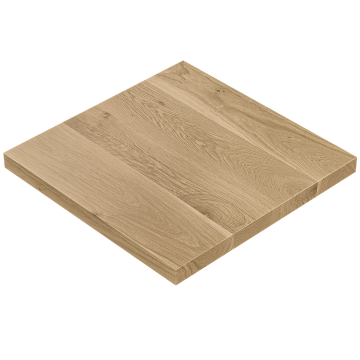 STOCKHOLM | Bistro Massiv Tischplatte | B:T 70 x 70 cm | 3,5 cm | Eiche | Quadratisch