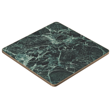 STONE | Gastro Sinterstein Tischplatten | 60 x 60 x 1,5 cm | Grün Marmor | Quadratisch
