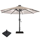 SUN MARINO | Sonnenschirm | Rund | Ø 300 cm | Taupe | LED | +Ständer