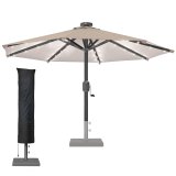 SUN MARINO | Sonnenschirm | Rund | Ø 300 cm | Taupe | LED | +Hülle