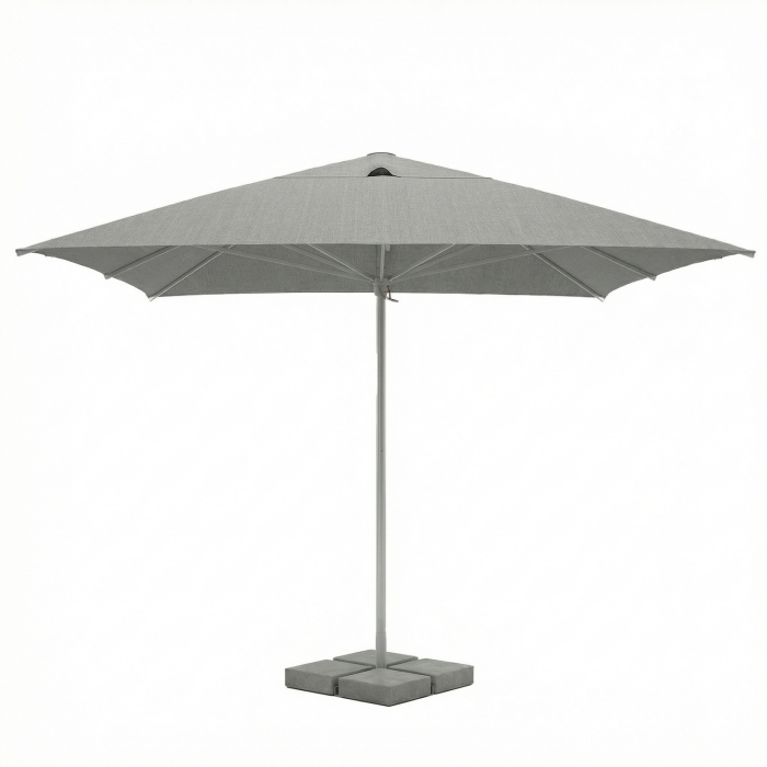 SUN DAVID | Gastro Brauereischirm | Seilzugsystem | B:T 350 x 350 cm | Grau | Quadratisch