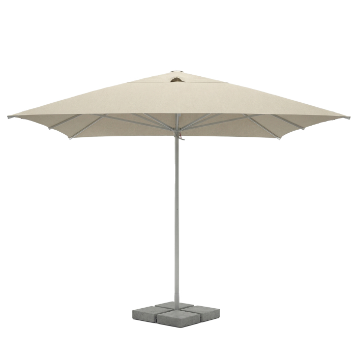SUN DAVID | Gastro Brauereischirm | Seilzugsystem | B:T 350 x 350 cm | Taupe | Quadratisch