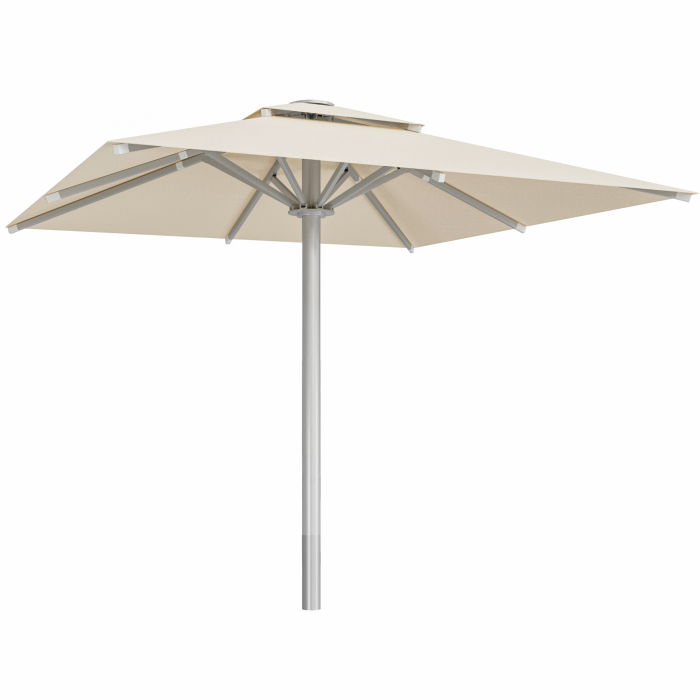 SUN LEON | Gastro Zonneparasool Premium | B:T 500 x 500 cm | Taupe | Vierkant