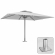 SUN MATEO | Parasol Gastro | B:T 300 x 400 cm | Gris | Inclus : plaque d'ancrage | Rectangulaire