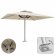 SUN LEON | Parasol Gastro Premium | B:T 400 x 500 cm | Taupe | Chauffage 230V + Plaque d'ancrage à c