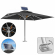 SUN LEON | Parasol de terrasse premium | L: 500 x 600 cm | Noir | Chauffage 230V + Moteur + Plaque d